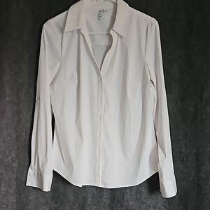 Classic White Women's Button-Up Shirt